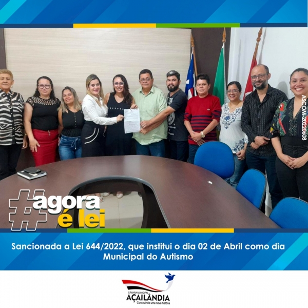 AÇAILÂNDIA: PREFEITO ALUISIO SOUSA, SANCIONA LEI QUE TORNA O DIA 02 DE ABRIL COMO 