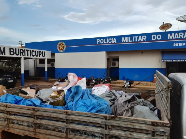  Polícia Militar em Buriticupu recupera carga dos correios tomada de assalto em Bom Jesus das Selvas-MA