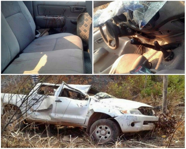 Caminhonete cheia de policiais capota mais de cinco vezes em Centro Novo do Maranhão