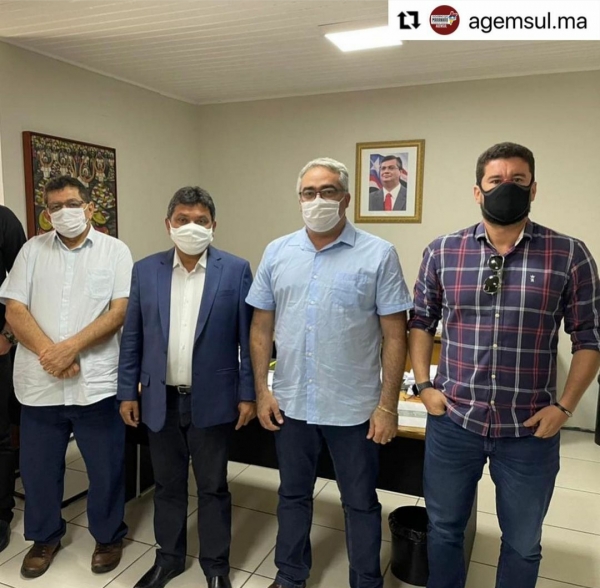 Prefeito Aluisio Sousa e presidente da AGENSUL se reúnem com secretários de estado em busca de benefícios para a cidade