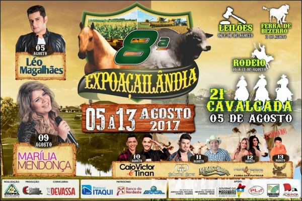 Inicia nesta semana a programação da Expoaçailândia.