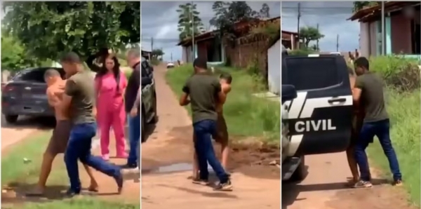 VÍDEO: IDOSO É PRESO POR ABUSO SEXUAL AO SER FLAGRADO COM CRIANÇA DE DOIS ANOS EM PERITORÓ; TESTEMUNHA FILMOU CRIME