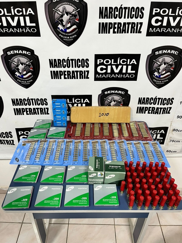  EM IMPERATRIZ, POLÍCIA CIVIL APREENDE 1KG DE MACONHA E VÁRIAS MUNIÇÕES