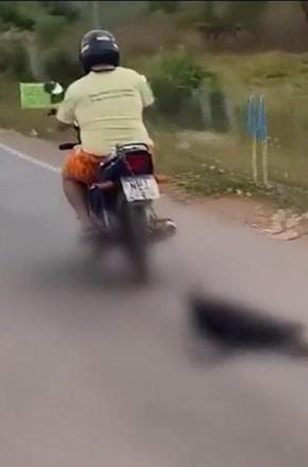 HOMEM É PRESO APÓS ARRASTAR CACHORRO NA TRASEIRA DE MOTOCICLETA NO MA