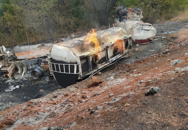 VÍDEO - MOTORISTA MORRE APÓS CARRETA CARREGADA DE COMBUSTÍVEL EXPLODIR NA MA-034
