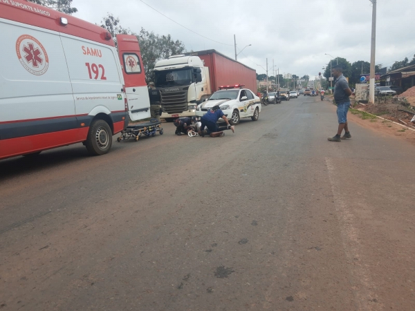 AÇAILÂNDIA – Acidente envolvendo duas motocicletas é registrado na BR- 222 uma mulher ficou ferida  
