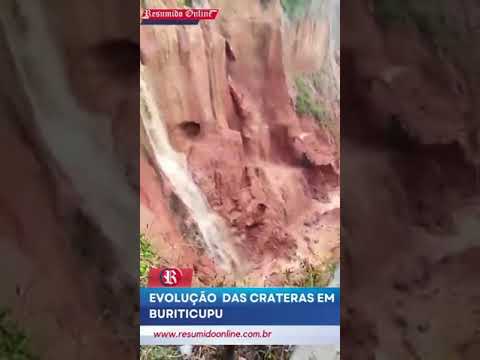 VÍDEO MOSTRA FORÇA DE ENXURRADA EM VOÇOROCA DURANTE FORTE CHUVA EM BURITICUPU, NO MARANHÃO