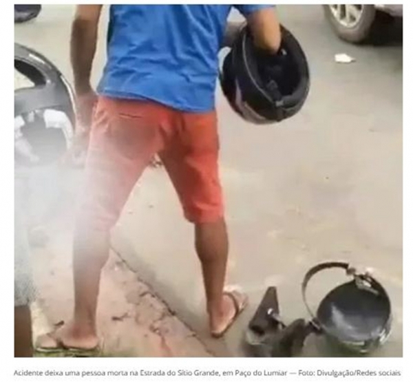 Acidente deixa uma pessoa morta na Estrada do Sítio Grande, em Paço do Lumiar