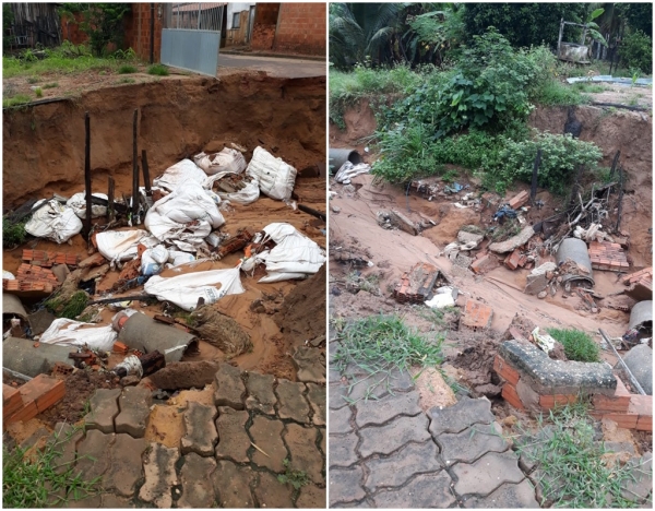AÇAILÂNDIA URGENTE – Chuva causa estragos nas ruas do Córrego Novo