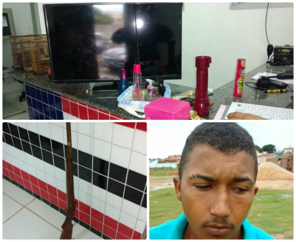 Policia Militar de Açailândia Apreende Três Menores e um Jovem Suspeitos de Envolvimento no Furto a Residência Ocorrido no Bairro Jardim Glória.