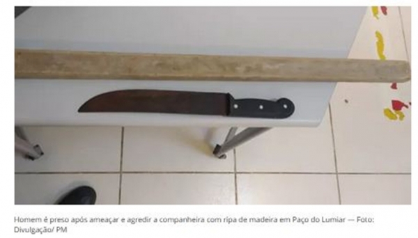Homem é preso após ameaçar e agredir a companheira com ripa de madeira em Paço do Lumiar