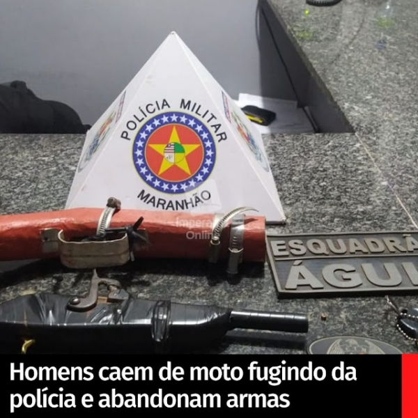 AÇAILÂNDIA: HOMENS SÃO PRESOS APÓS CAÍREM DE MOTO FUGINDO DA POLICIA