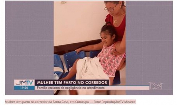 Mulher tem parto no corredor da Santa Casa, em Cururupu, no Maranhão