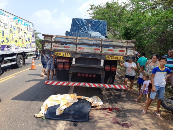 MARANHÃO - Pré-adolescente morre em colisão de motocicleta e caminhão na BR-010