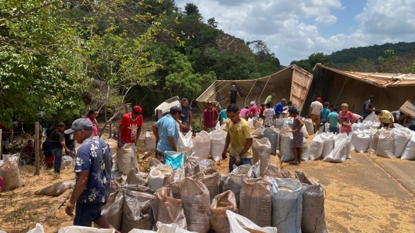 BR-222 LIBERADA - CARRETA TOMBA E BLOQUEIA BR222 ENTRE SANTA LUZIA E BURITICUPU.