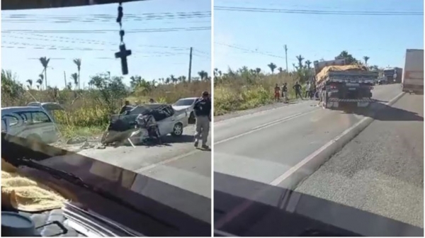 VÍDEO: COLISÃO MATA CRIANÇA DE 5 ANOS E MOTORISTA, NA BR-316