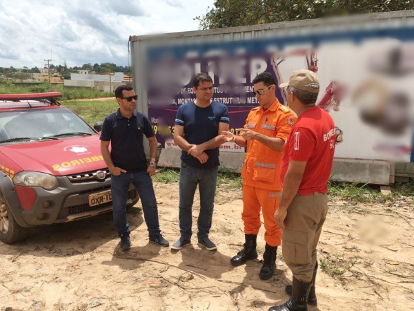 Sérgio Vieira Acompanha Obras da Sede Própria do Corpo de Bombeiros em Açailândia.