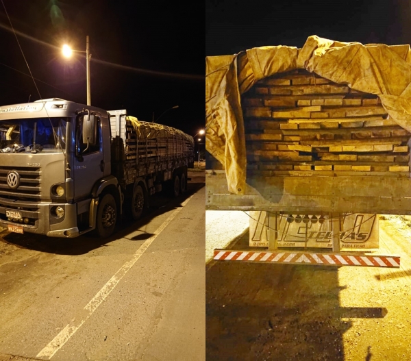 MARANHÃO - PRF apreende carregamento de madeira serrada na BR-010 