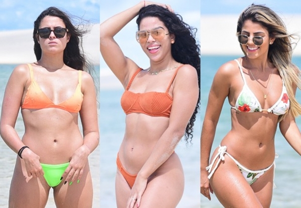 Que trio! Ex-BBBs arrasam em fotos nos Lençóis Maranhenses