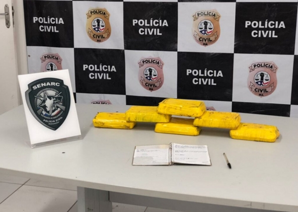 Passageiro é preso no interior do MA com droga avaliada em R$ 150 mil