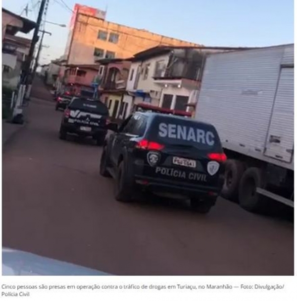 Cinco pessoas são presas em operação contra o tráfico de drogas em Turiaçu, no Maranhão