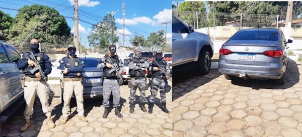 AÇAILÂNDIA -  PM E PRF RECUPERAM VEICULO FURTADO DE LOCADORA NO TOCANTINS