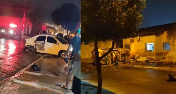 COLISÃO ENTRE VIATURA DA FORÇA ESTADUAL DE SEGURANÇA PÚBLICA E CARRO DEIXA QUATRO FERIDOS EM IMPERATRIZ