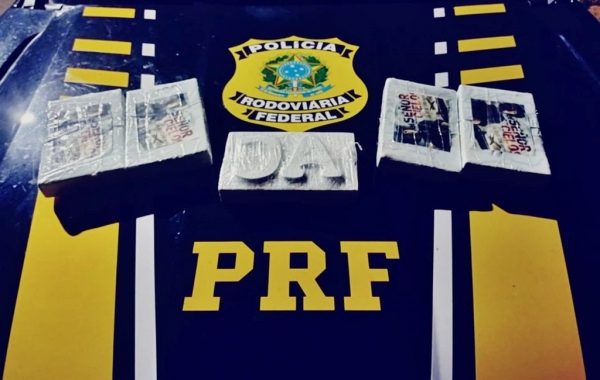 Cinco tabletes de cloridrato de cocaína são apreendidos na BR-010, no Maranhão