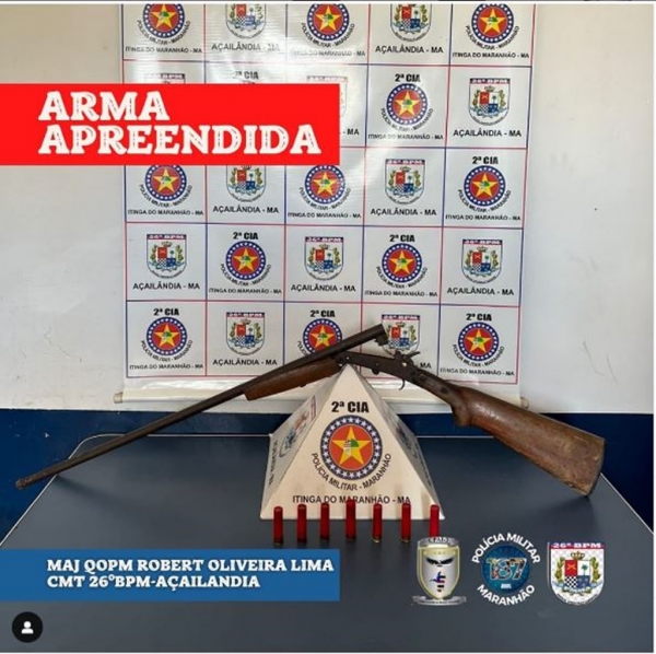 ITINGA DO MARANHÃO: HOMEM É CONDUZIDO A DELEGACIA, APÓS DISCUSSÃO E AMEAÇAR PESSOAS COM ARMA DE FOGO