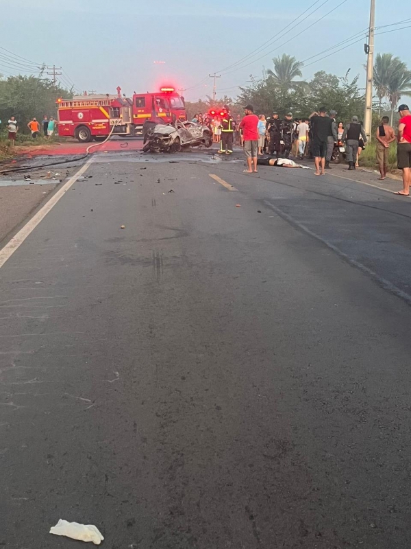 MARANHÃO - Dois óbitos e cinco feridos após colisão e incêndio na BR-222