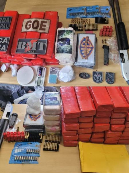 POLÍCIA MILITAR APREENDE MAIS DE 40 TABLETES DE DROGAS ESCONDIDOS EM RESIDÊNCIA NO MARANHÃO