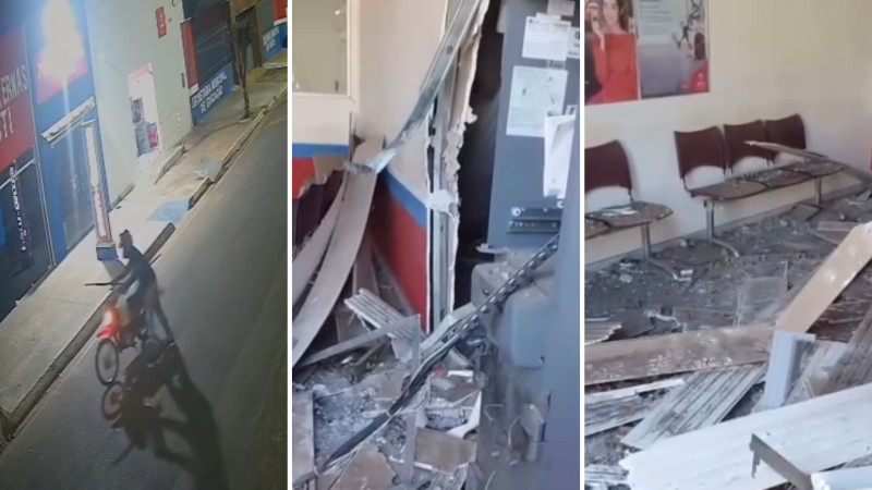 VÍDEO: DUPLA EXPLODE AGÊNCIA BANCÁRIA NO INTERIOR DO MA