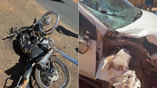 MOTOCICLISTA MORRE E CRIANÇA DE 5 ANOS FICA GRAVEMENTE FERIDA APÓS COLISÃO ENTRE CARRO E MOTO NA BR-230, NO MA