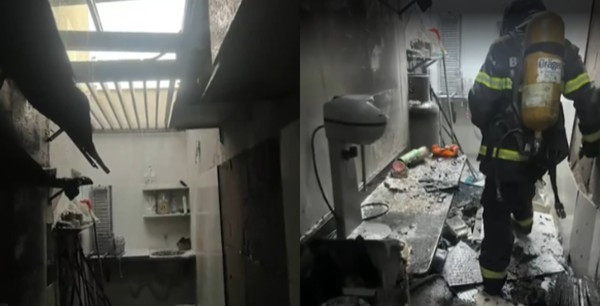 VAZAMENTO DE GÁS PROVOCA EXPLOSÃO E INCÊNDIO EM HAMBURGUERIA EM BALSAS