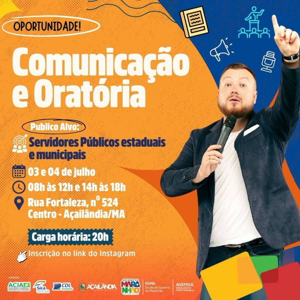 DOIS CURSOS PARA OS SERVIDORES DO ESTADO E DO MUNICÍPIO DE AÇAILÂNDIA!