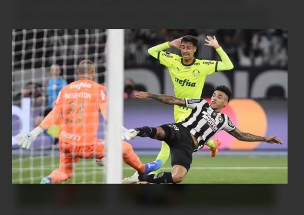 BOTAFOGO VENCE PALMEIRAS E ABRE VANTAGEM NAS OITAVAS DA LIBERTADORES
