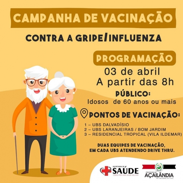 AÇAILÂNDIA - CAMPANHA DE VACINAÇÃO VOLTADA PARA O GRUPO PRIORITÁRIO 