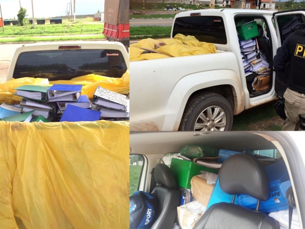 PRF apreende veículo com bens e documentos de prefeitura do MA