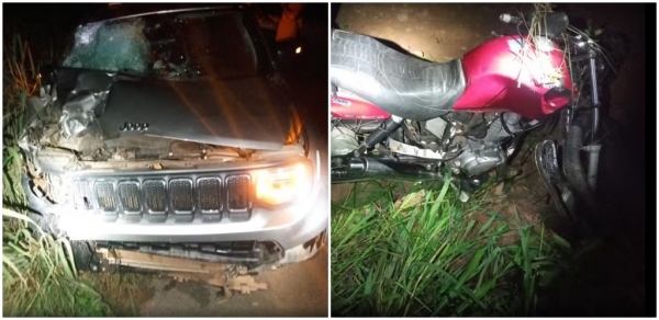 AÇAILÂNDIA - JOVEM MORRE APÓS MOTO E CARRO DE PASSEIO COLIDIREM DE FRENTE NO ACOSTAMENTO DA BR-010, NO MA
