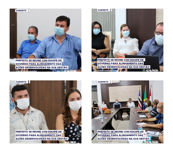 PREFEITO SE REÚNE COM EQUIPE DE GOVERNO PARA ALINHAMENTO DAS AÇÕES DESENVOLVIDAS NA SUA GESTÃO