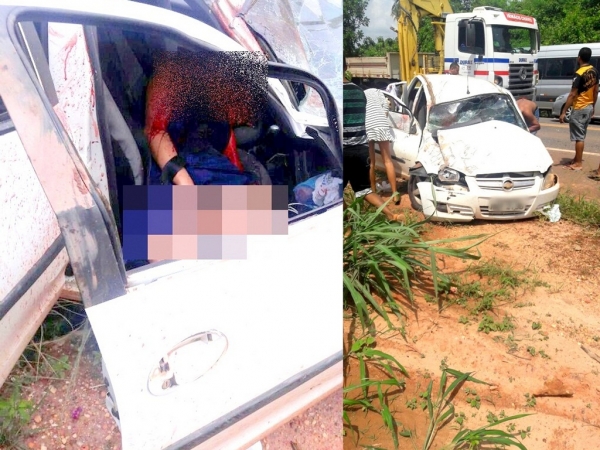 MA - Ultrapassagem malsucedida é provável causa de acidente com morte na BR-010