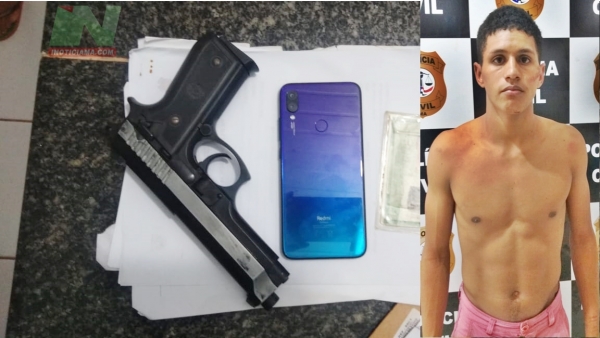 AÇAILÂNDIA – Jovem é preso com simulacro de arma de fogo na Vila Bom Jardim 