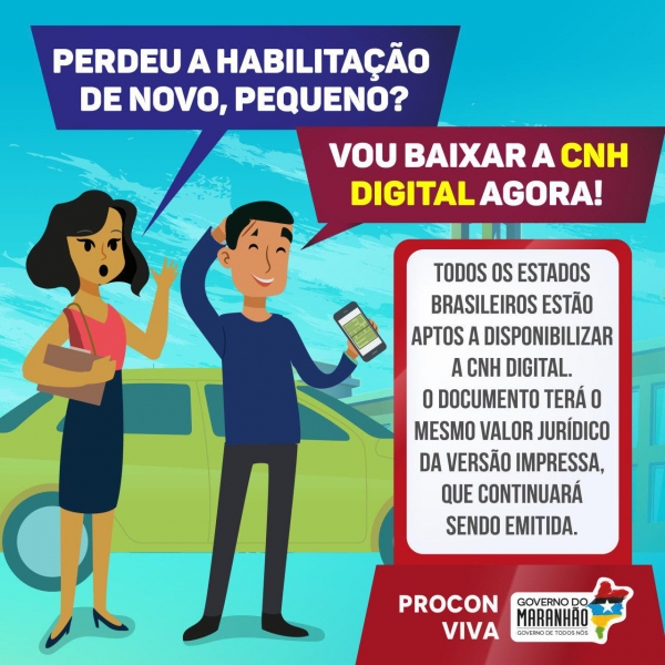 Procon/MA esclarece sobre uso da CNH digital