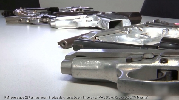 Mais de 450 armas foram apreendidas na região Tocantina em 2017, revela PM