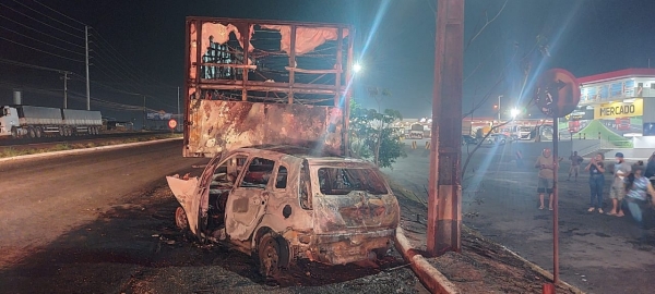 Motorista morre carbonizado após colisão entre veículos na BR-135, no MA