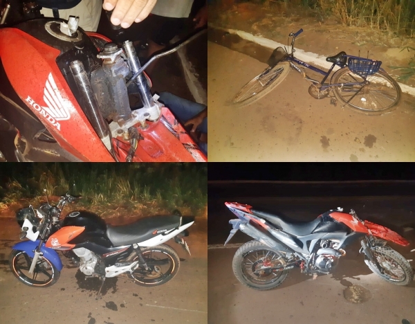 AÇAILÂNDIA - Acidente envolvendo duas motos e duas bicicletas deixa seis feridos na BR-222 no Maranhão