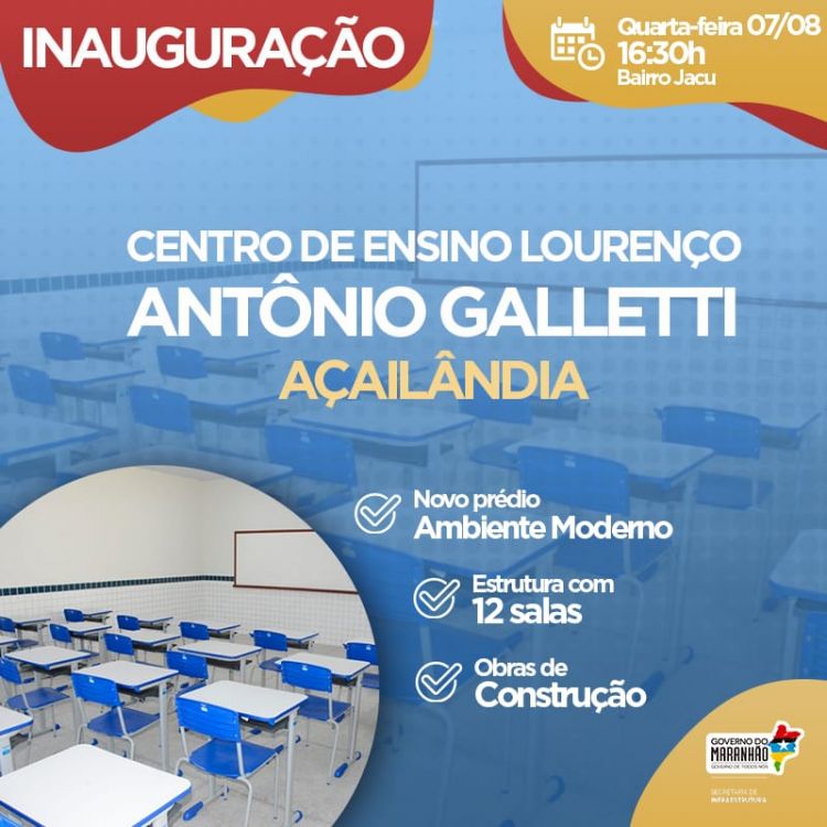 AÇAILÂNDIA - Governo do Estado entrega quatro escolas na Região Tocantina