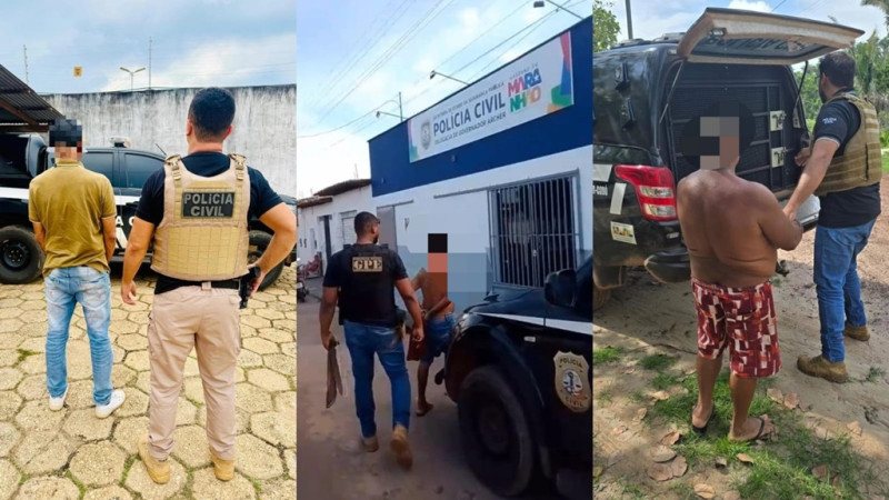 EM AÇÕES DISTINTAS, POLÍCIA CIVIL PRENDE CONDENADOS POR ESTUPRO DE VULNERÁVEL NO INTERIOR DO MARANHÃO