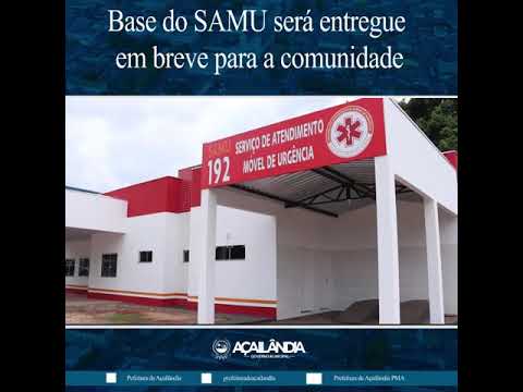 Mais um passo importante para área da Saúde no município de Açailândia, trata-se da construção de uma sede própria para o SAMU - Serviço de Atendimento Móvel de Urgência.