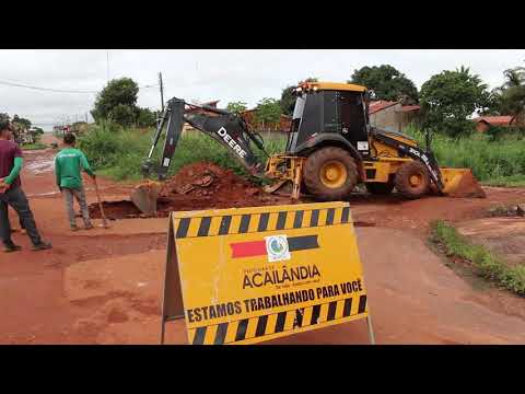 AÇAILÂNDIA - Início das obras de drenagem na vila bom jardim
